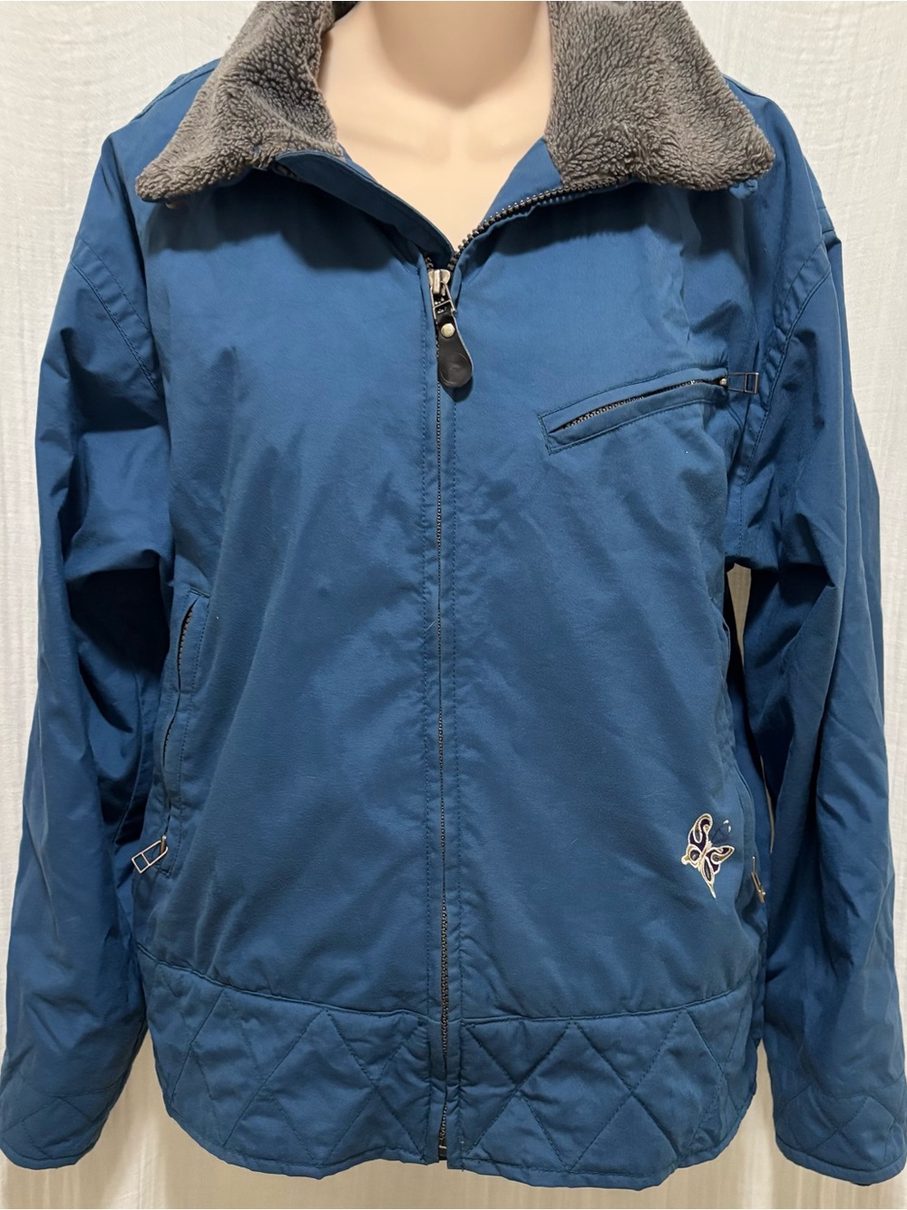 Rare! SIMS Y2K  Board Company Quilted Jacket with Sherpa Collar M